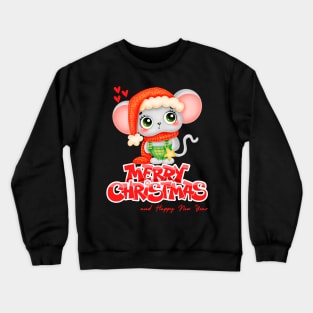 Cute Cartoon mouse Christmas T Shirt Crewneck Sweatshirt